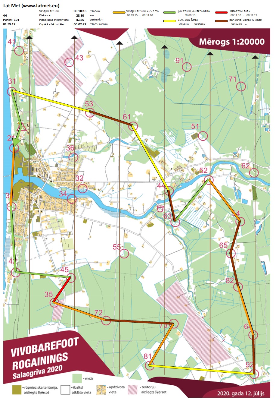 Komandas mar�ruts